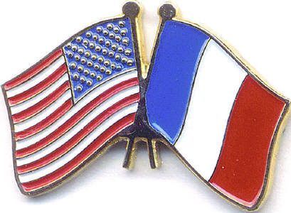 American French flag lapel