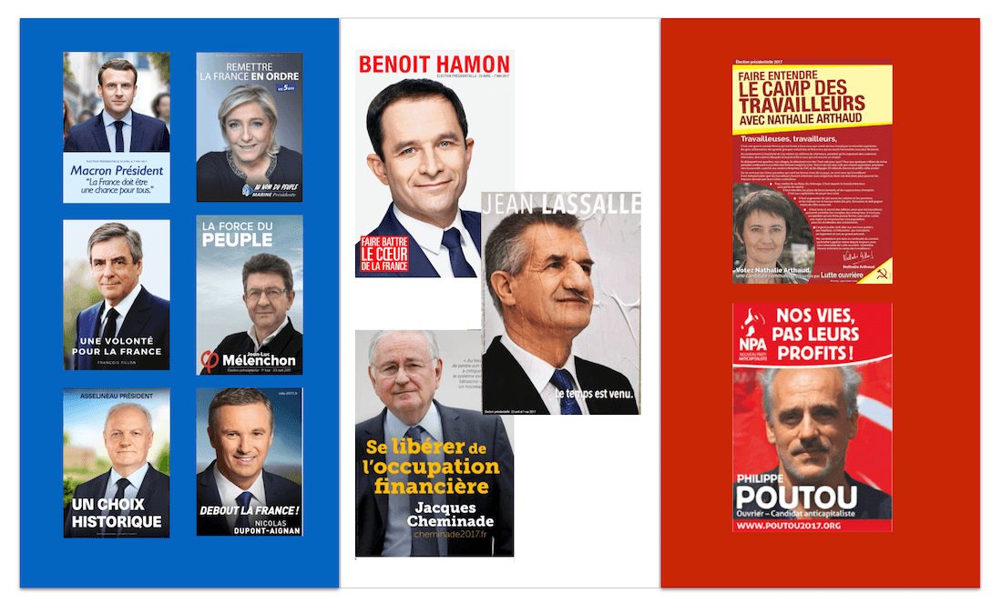 poster french presidential election candidates 2